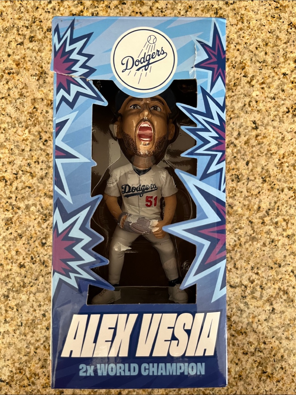 Los Angeles Dodgers Navy & White Alex Vesia Bobblehead - Branded Collectible